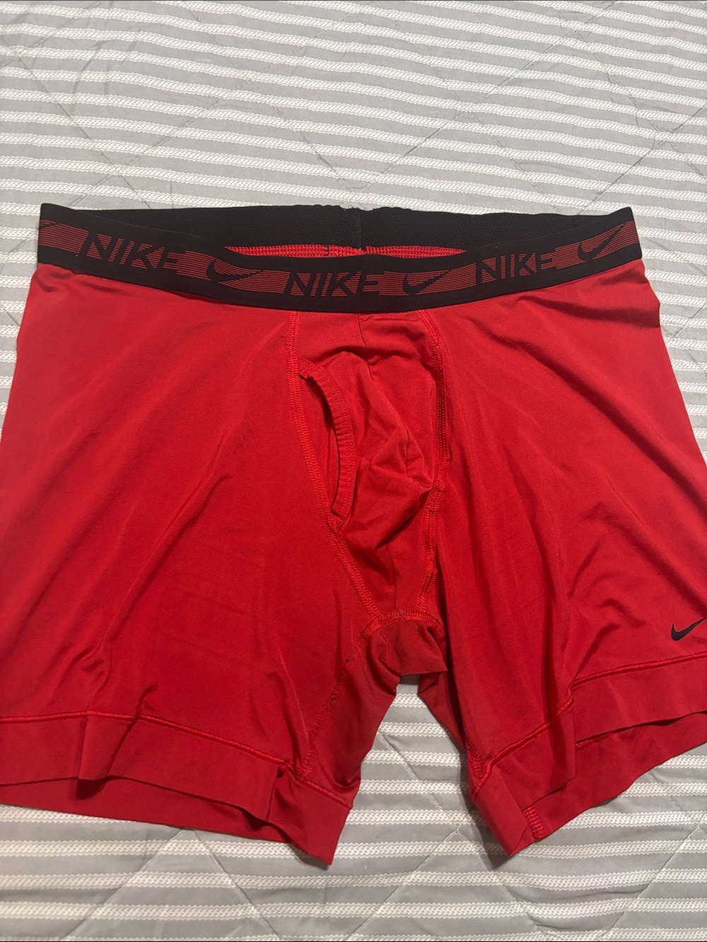 Nike Red Men’s Performance Boxer Briefs with Black Branded Waistband